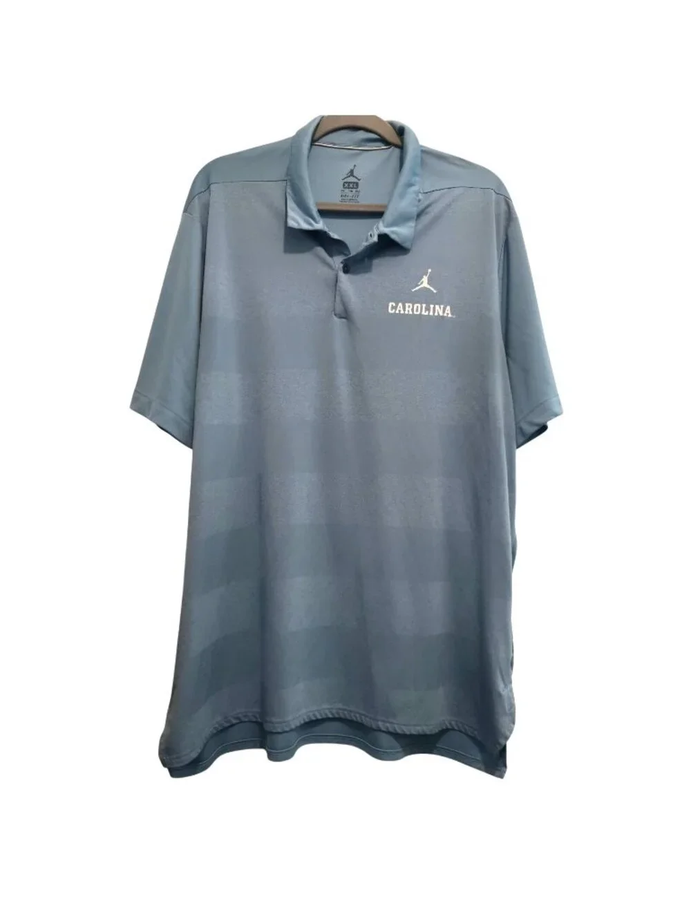 NIKE Jordan Dri-Fit Elite Carolina 2 Tone Blue Tarheels Golf Polo Shirt XXL 2xl